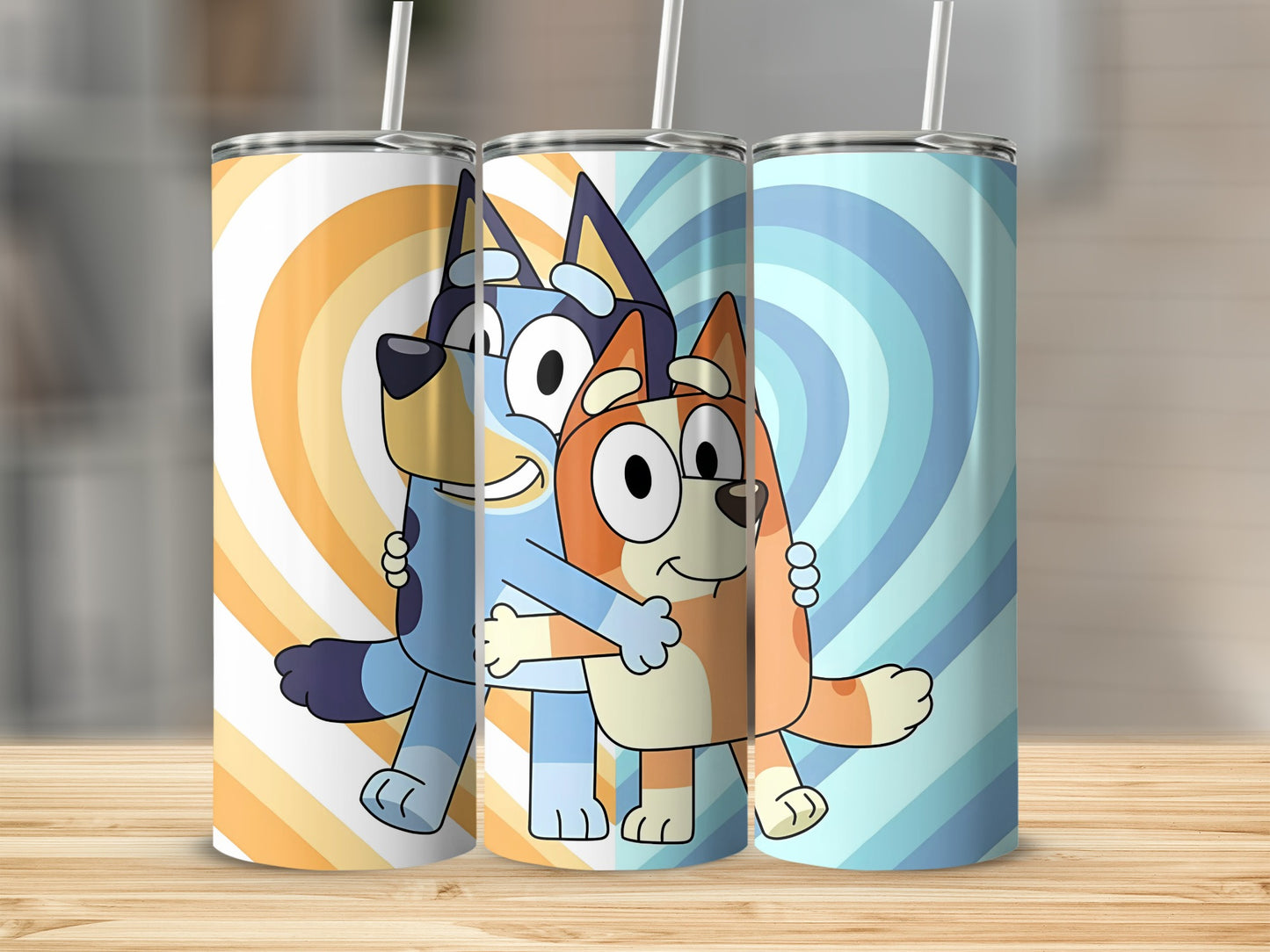 Cute Cartoon Characters Family Design Wrap Tumbler Product