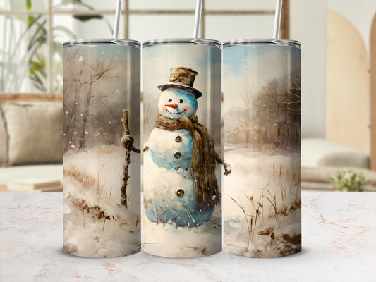Frosty Snowman Scenes Winter Insulated Tumbler Product