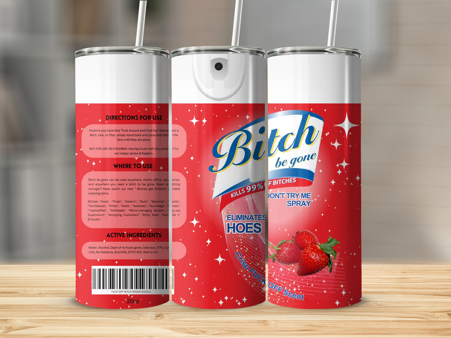 Bitch Be Gone Eliminates Hoes Funny Spray