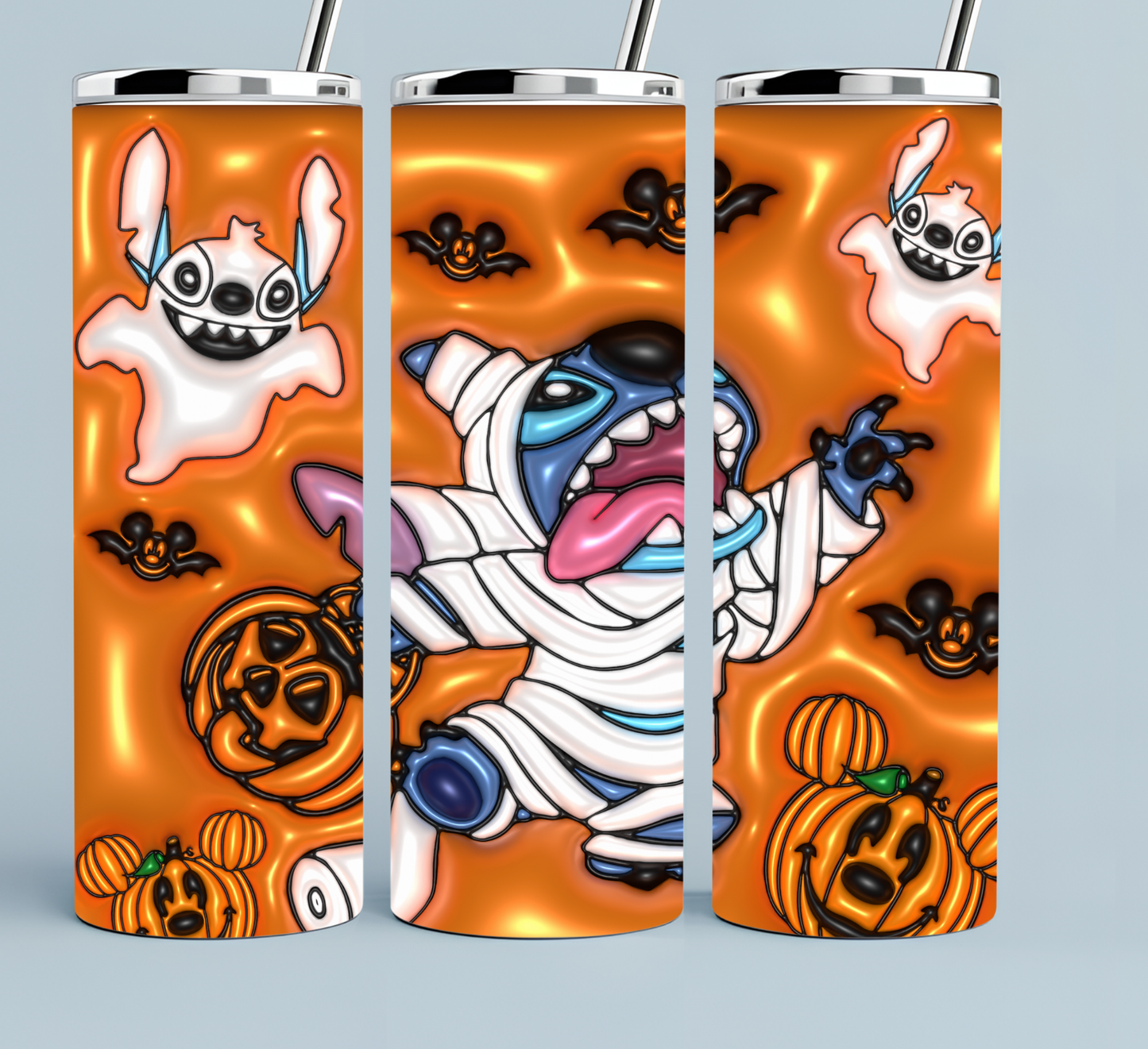Stitch Dressed as a Mummy Halloween Tumbler