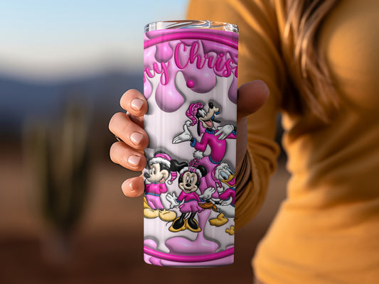 Merry Christmas Disney Characters Tumbler Cup