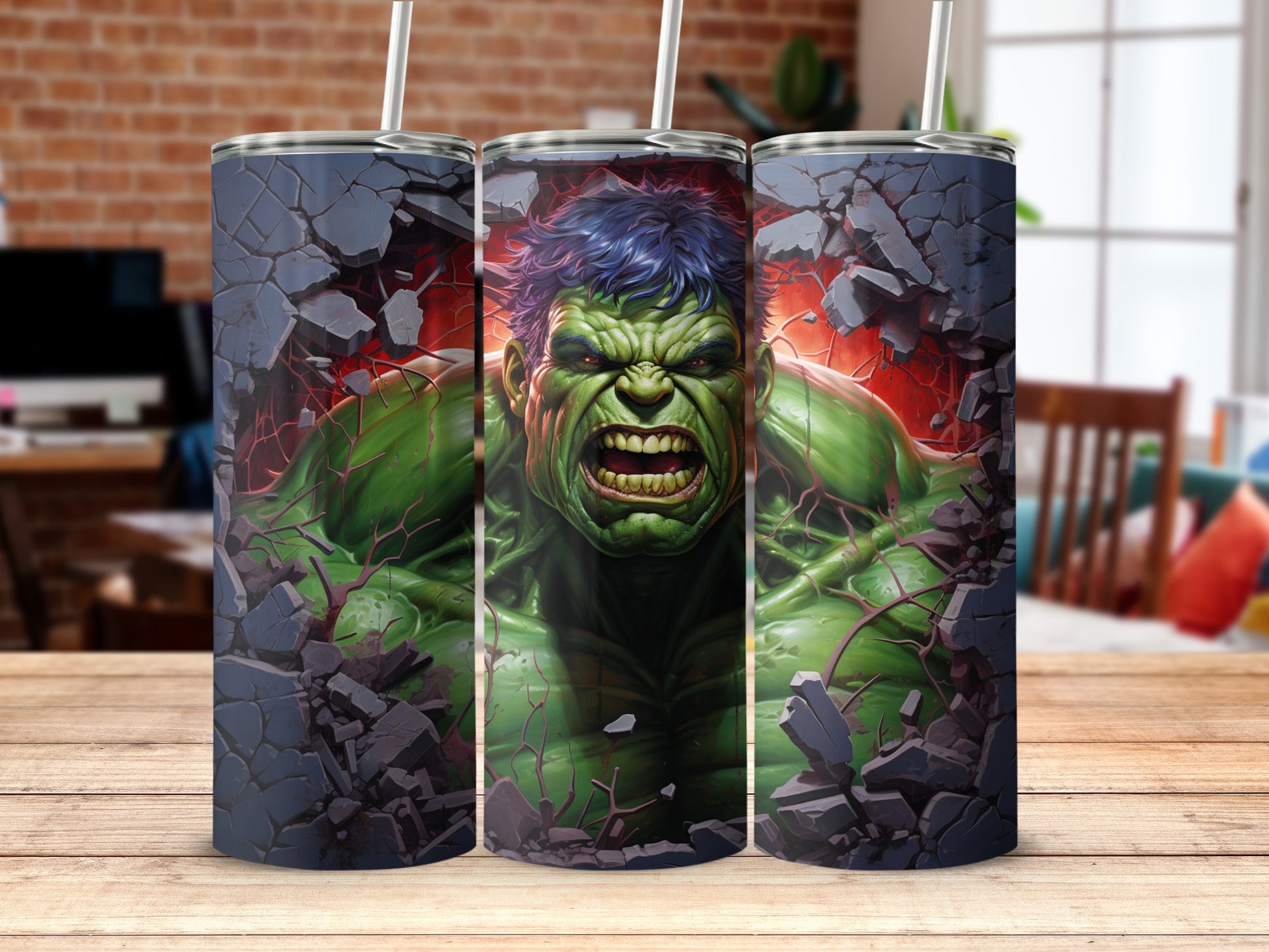Incredible Hulk Breaking The Wall Tumbler Cup