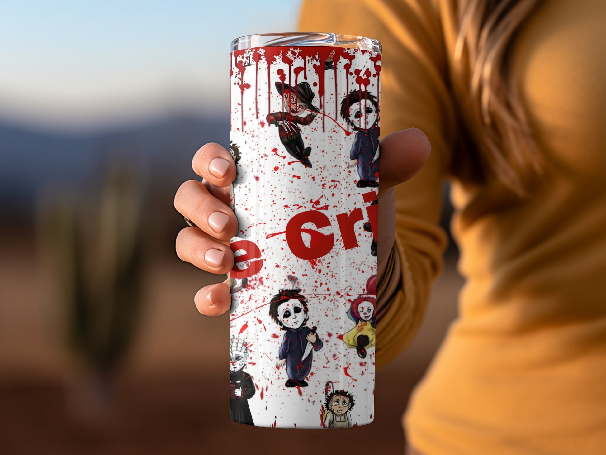 Creepy Horror Character Theme Travel Mug Product