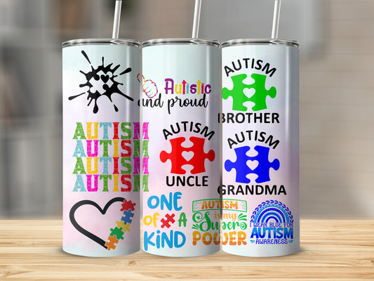 Custom Autism Awareness Family Tumbler Collection