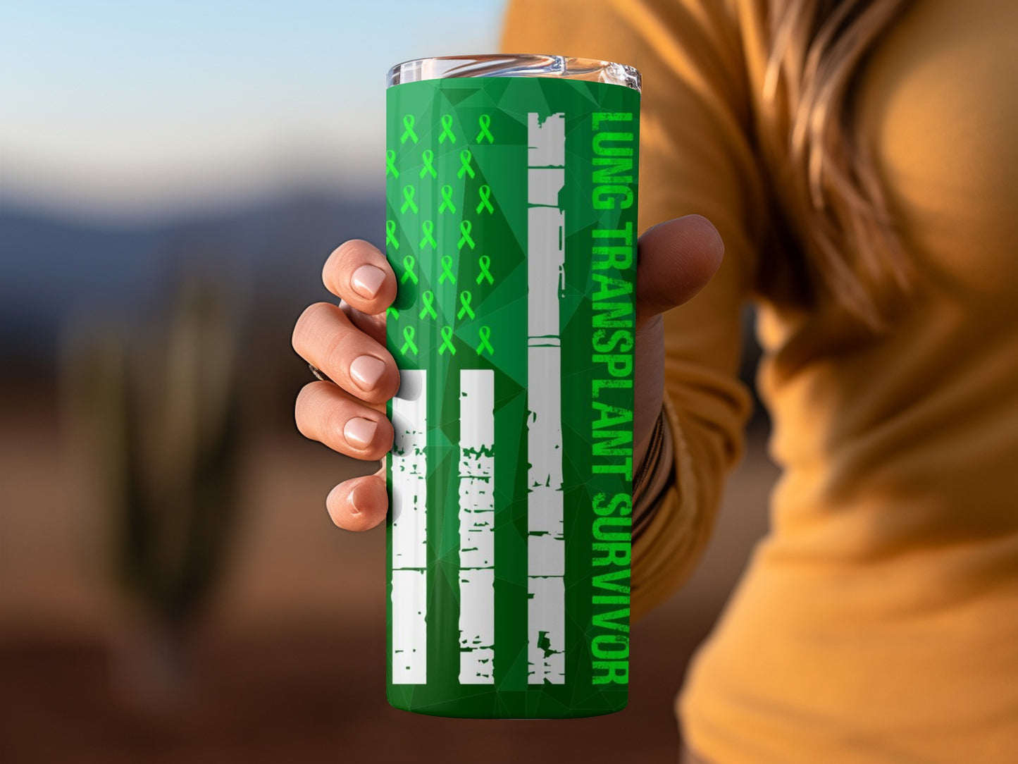 Lung Transplant Survivor Awareness Tumbler Product