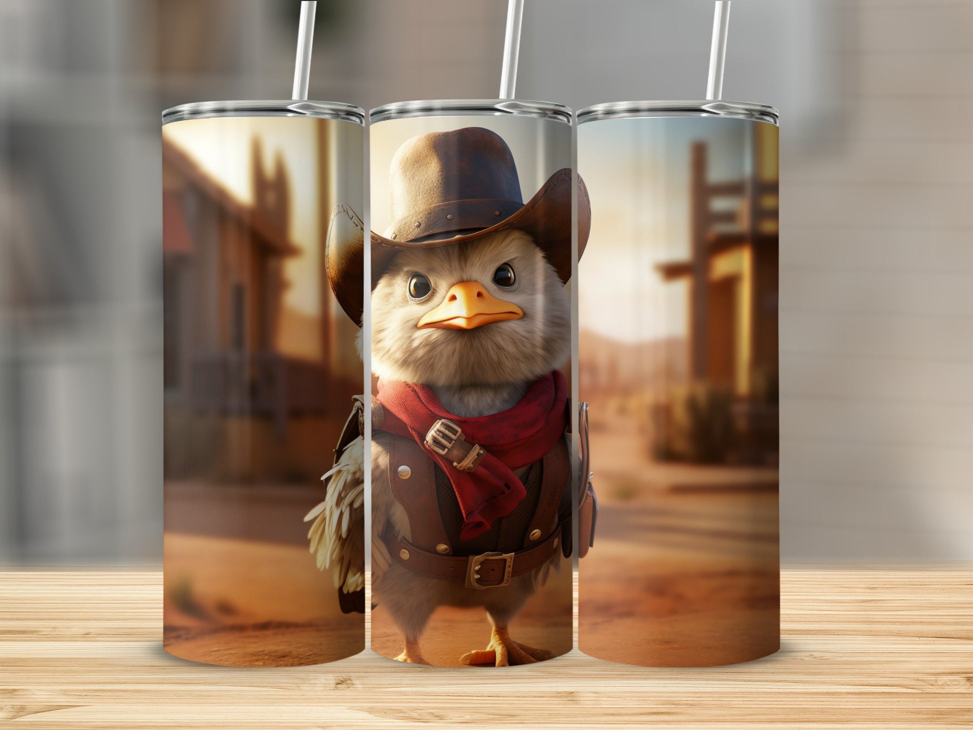 Cute Cowboy Chick Western Character Drink Tumbler product type