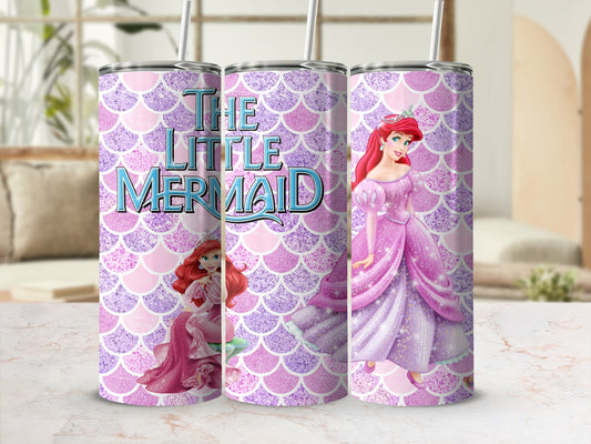 The Little Mermaid Glitter Scales Insulated Tumbler