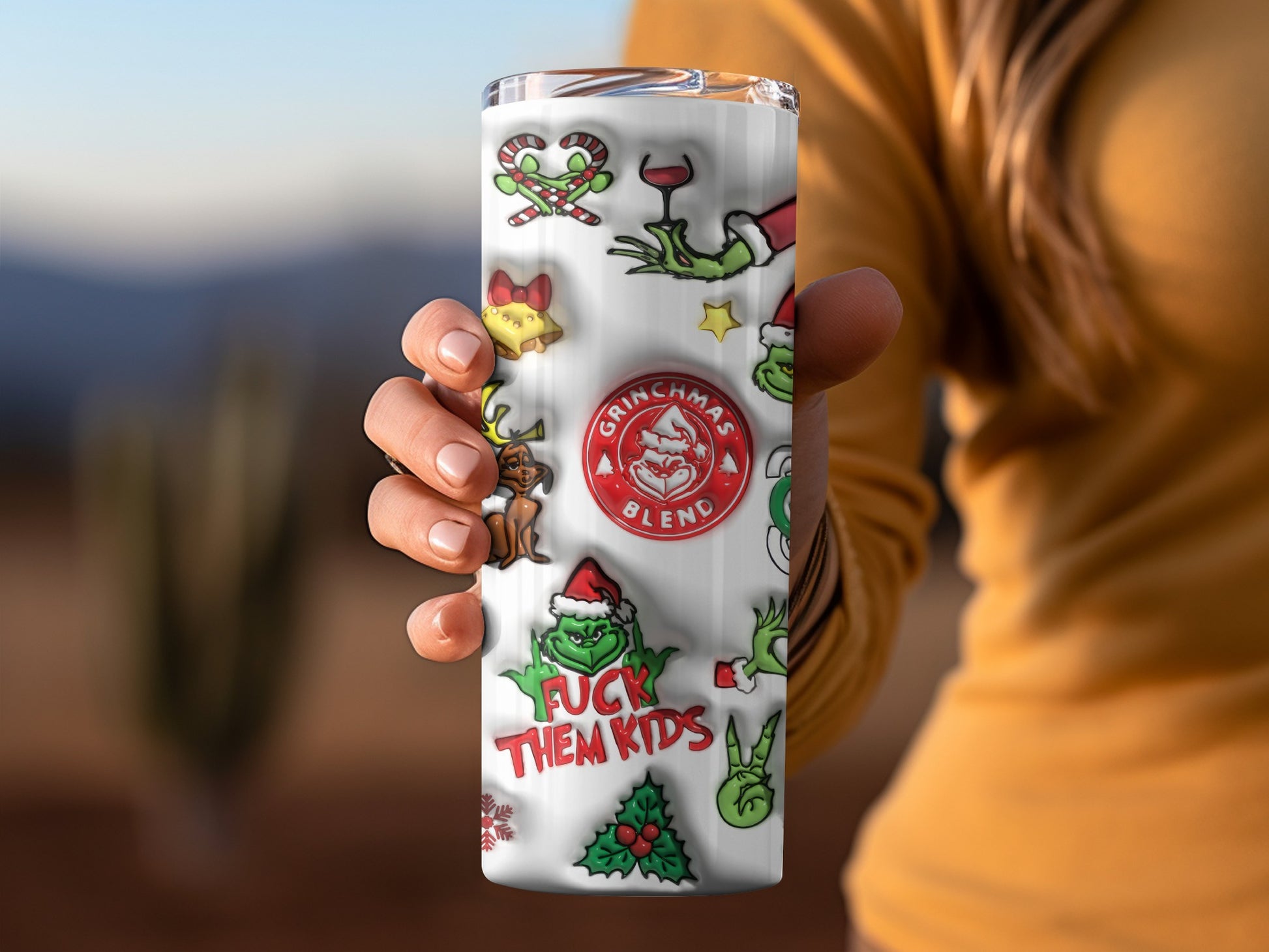 Grinchmas Blend Fuck Them Kids Tumbler Cup