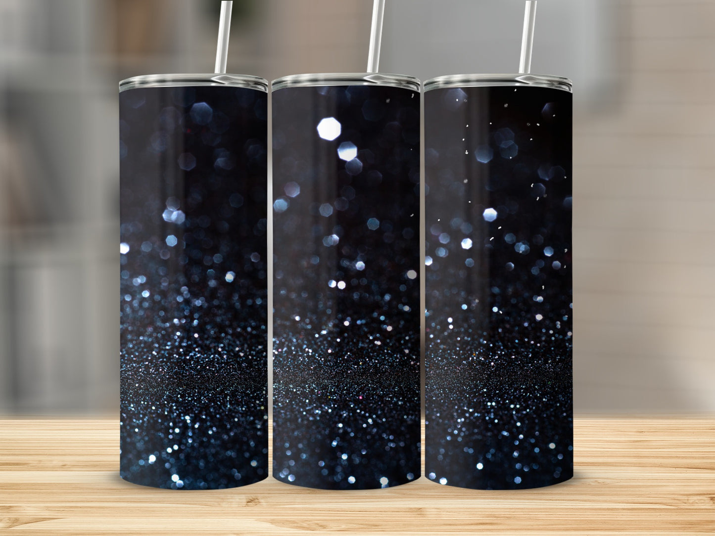 Sparkling Galaxy Glitter Pattern Tumbler