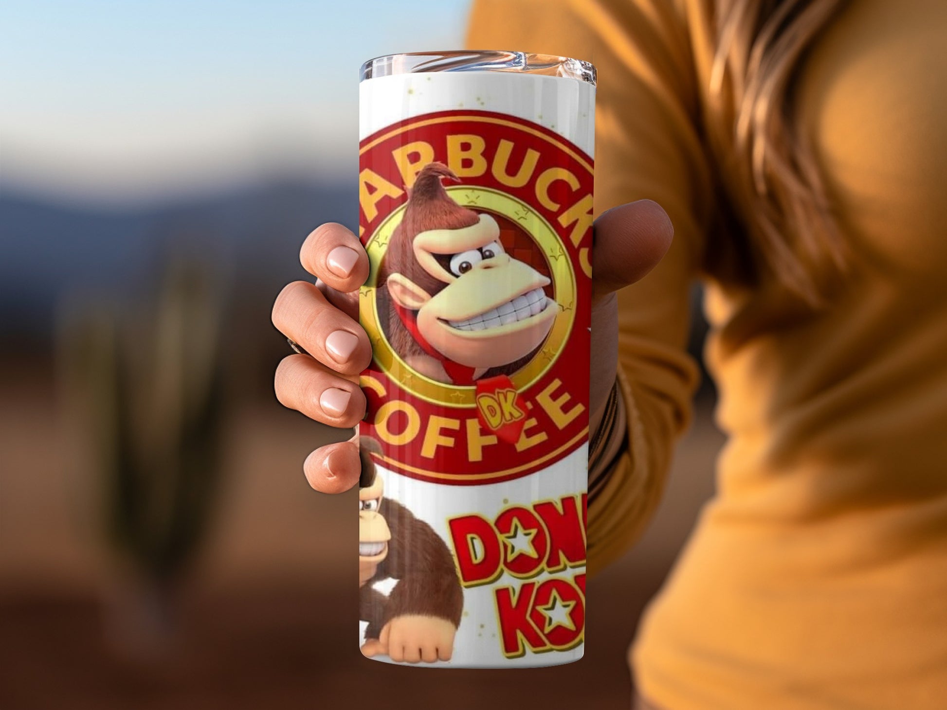 Donkey Kong Starbucks Coffee Themed Tumblr