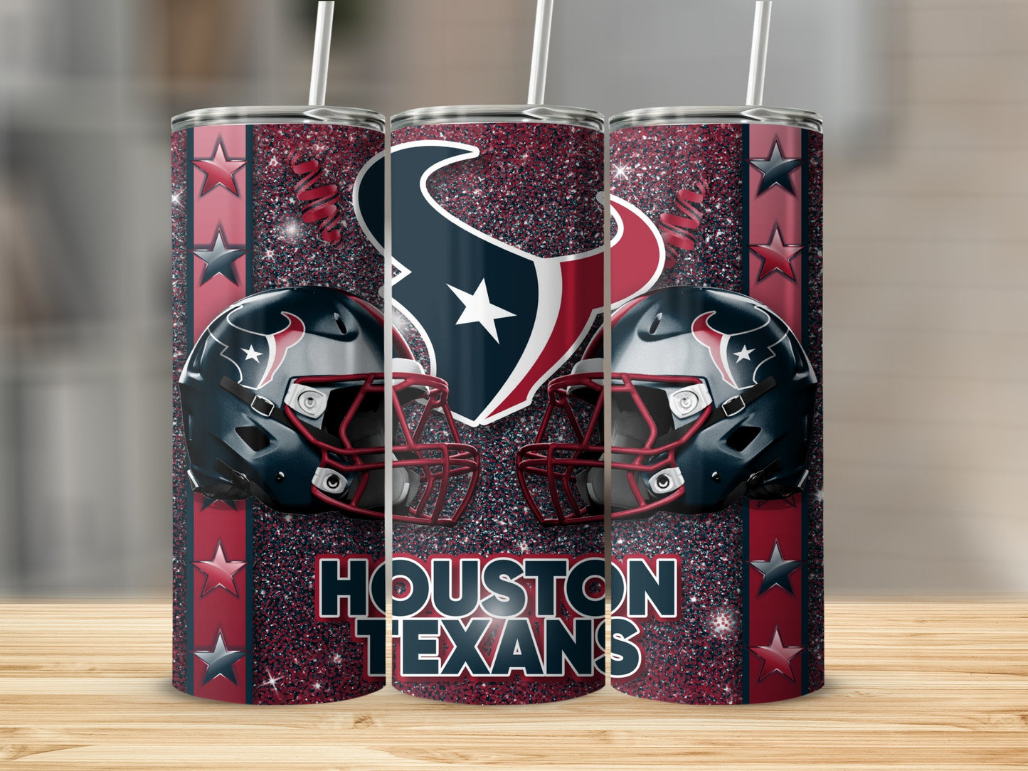 Houston Texans Football Team Logo Graphic Design Tumblers