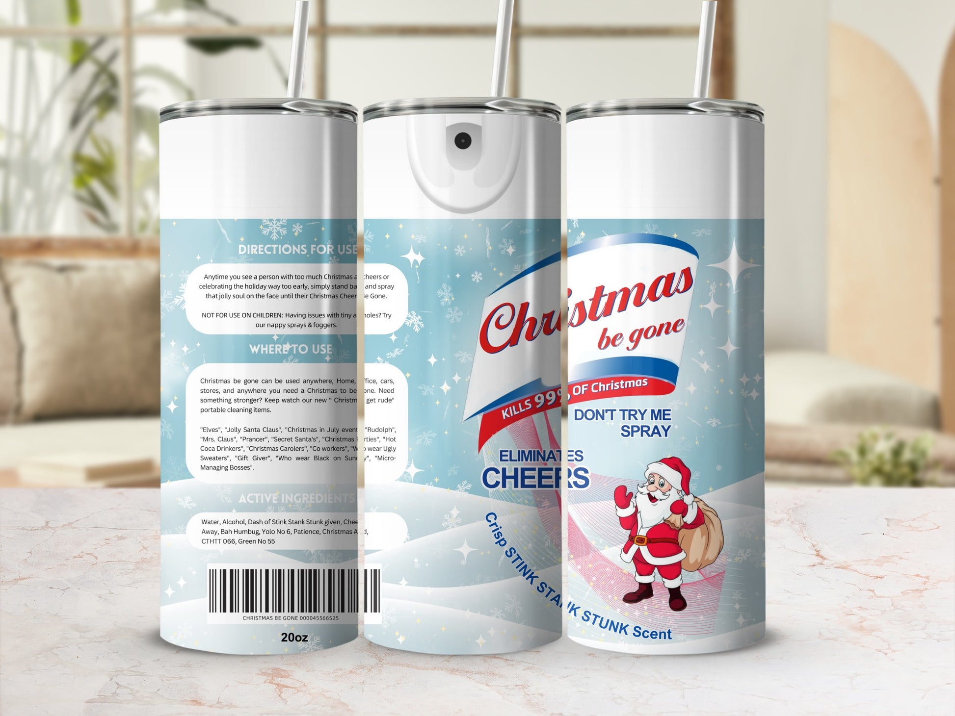 Christmas be gone spray eliminates cheers portable product