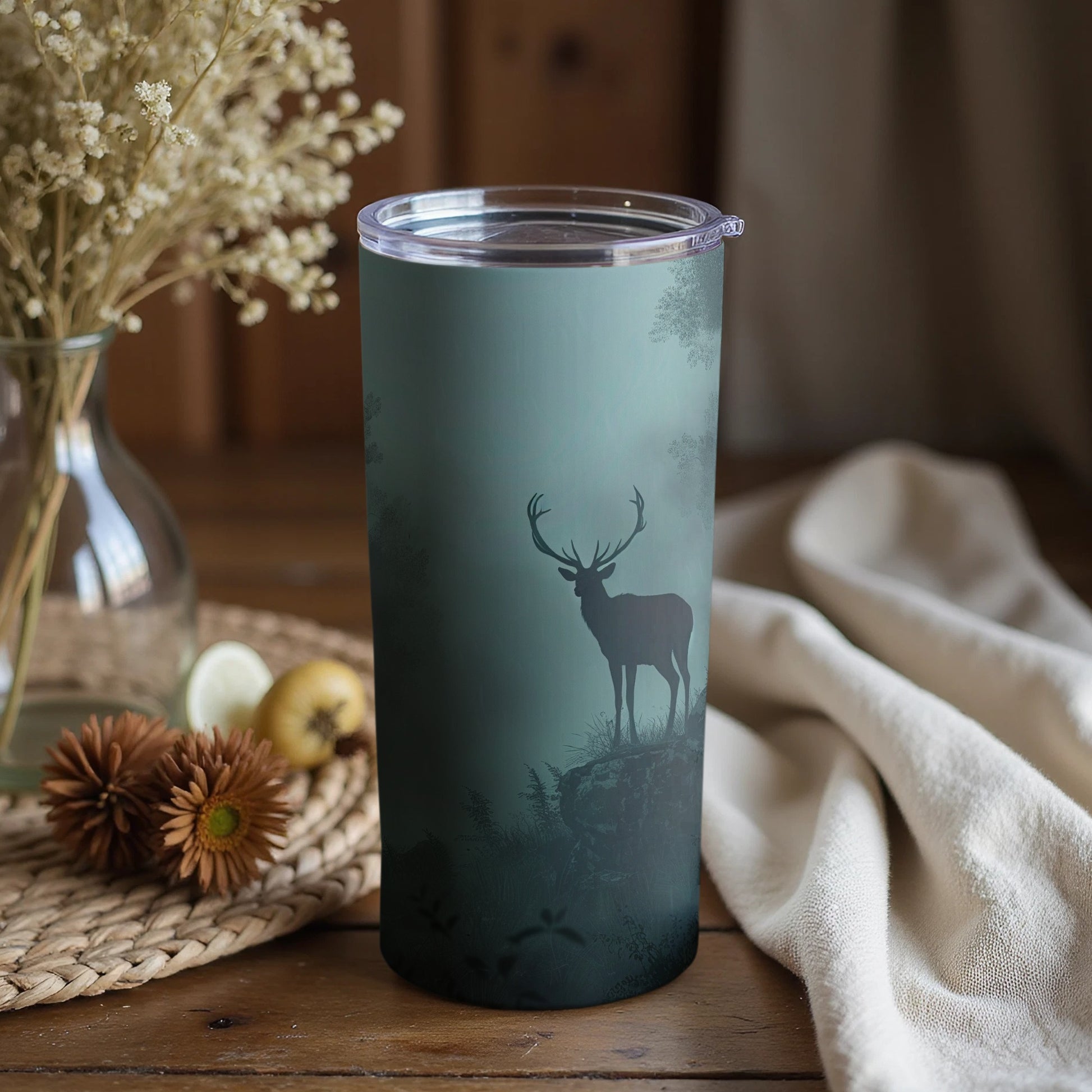 Majestic Stag Misty Forest Scene Tumbler product type
Deer
Stag
Silhouette
Forest
Misty
Nature
Wildlife
Outdoors
Tumbler
Travel mug
Drinkware
Beverage holder
Hunter gift
Wilderness
Camping gear
Hiking accessory
Adventure mug
Unique design
Animal art
Dark aesthetic