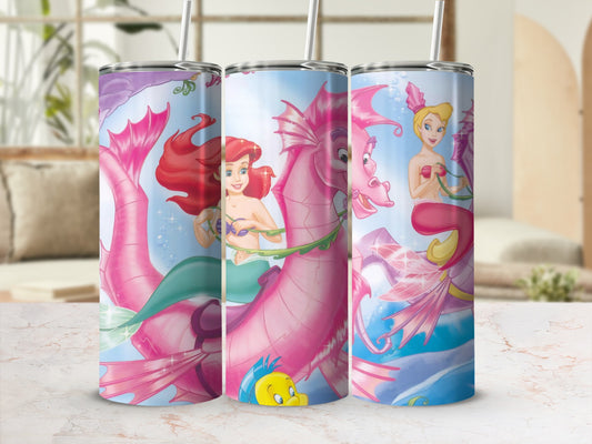 Mermaid and Dragon Underwater Adventure Tumbler