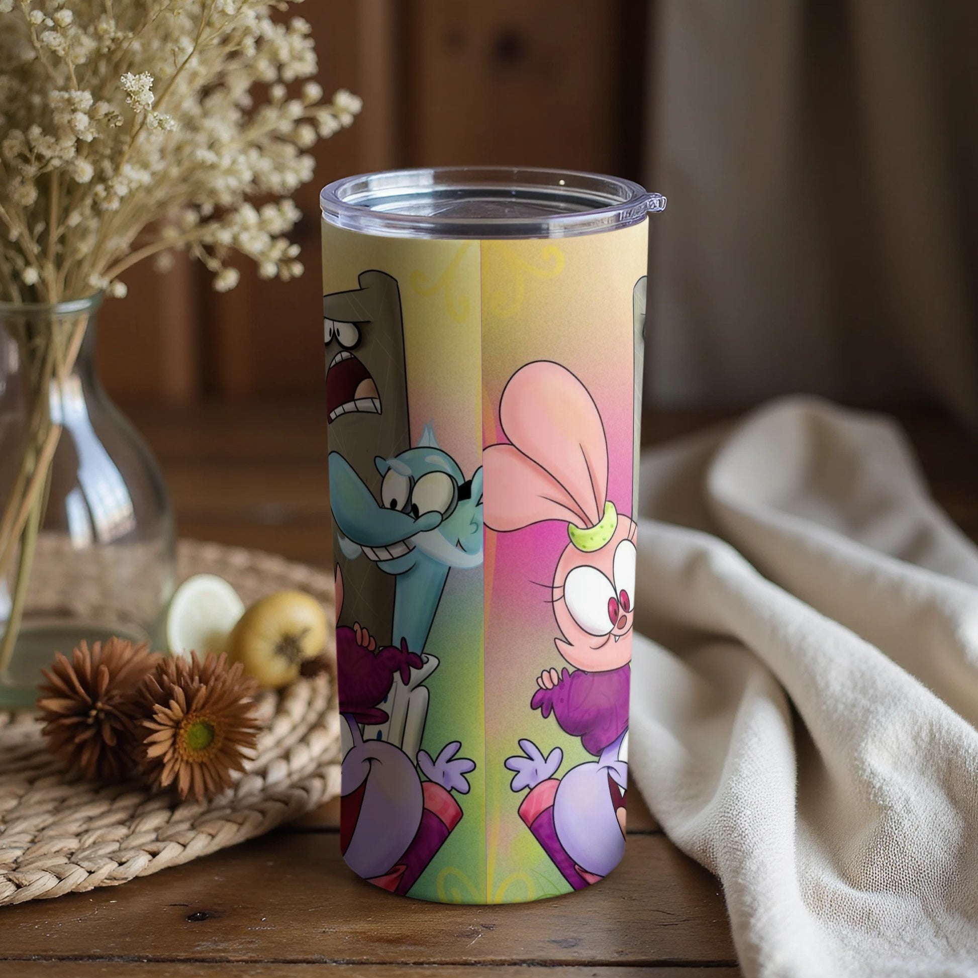 Colorful Cartoon Characters Insulated Travel Tumbler