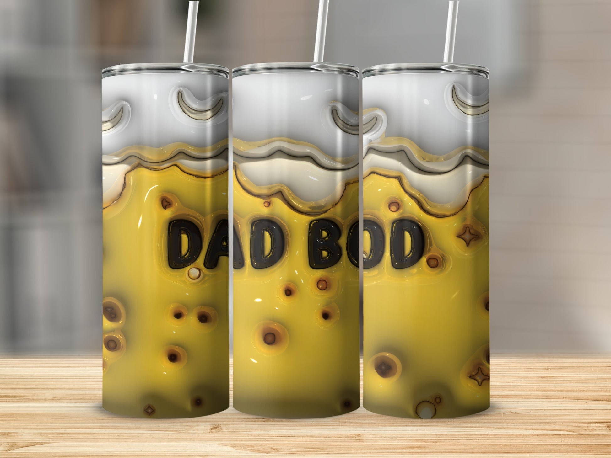 DAD BOD Beer Foam Design Beverage Tumbler Product Type