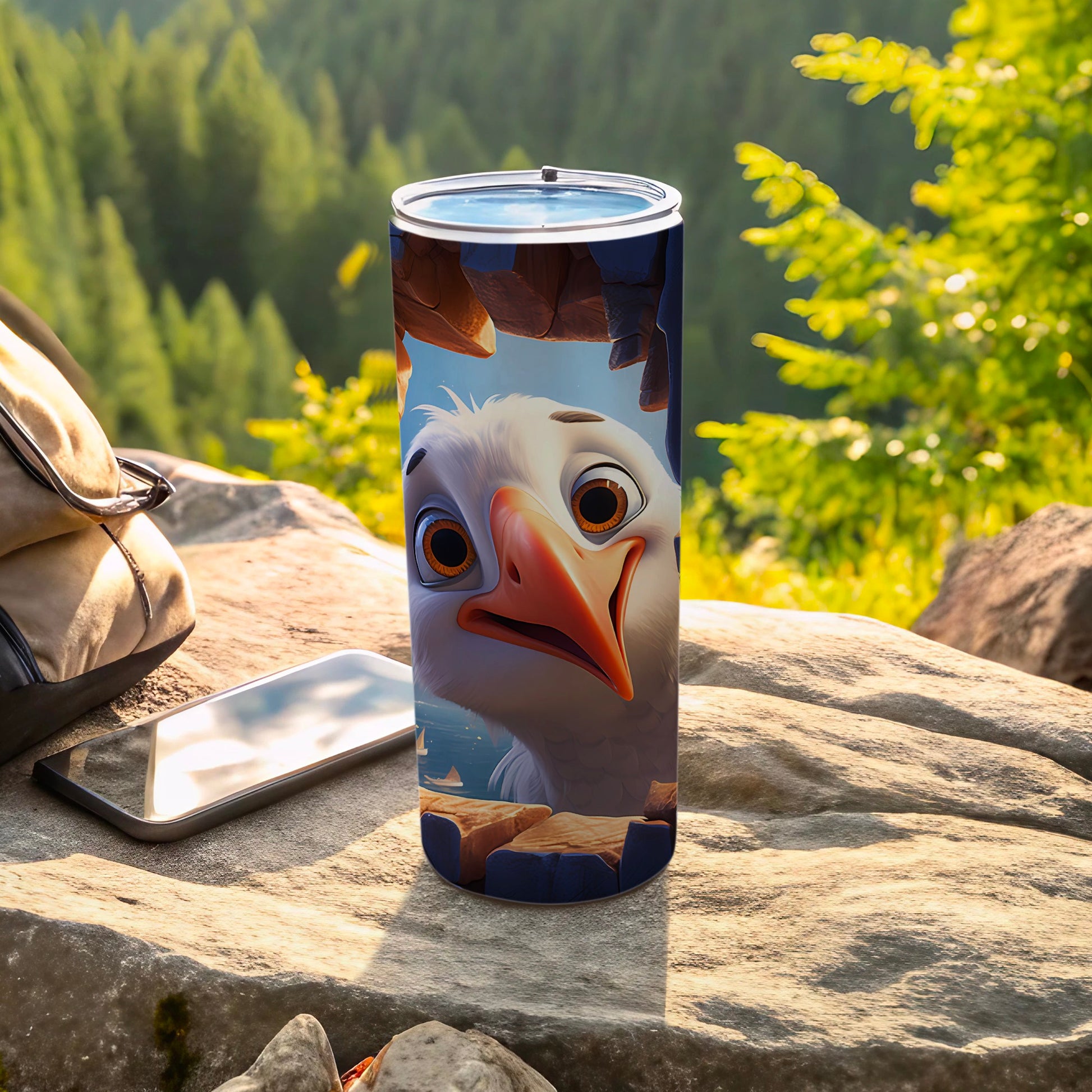 Cartoon Seagull Bird Character Fun Outdoor Tumbler product type
Tumbler Drinkware Cartoon Bird Seagull Animated Cute Character Fun Outdoor Nature Forest Travel Mountain Adventure Whimsical Graphic Unique Gift Beverage Vacation Wildlife