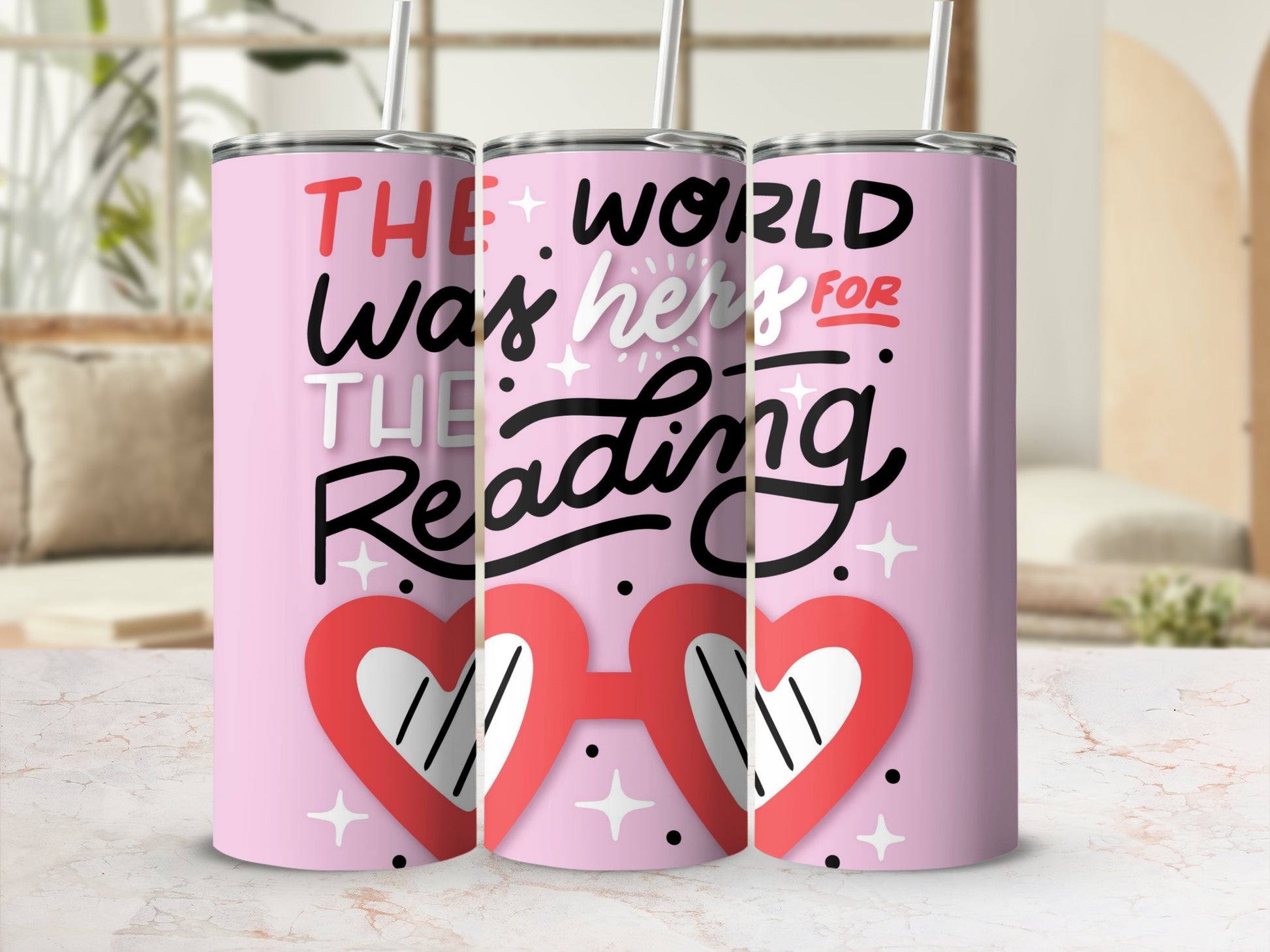 The World Was Hers For The Reading Tumbler
