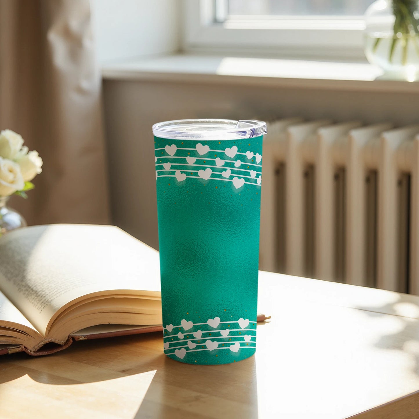 Heart Design Tall Tumbler for Everyday Use