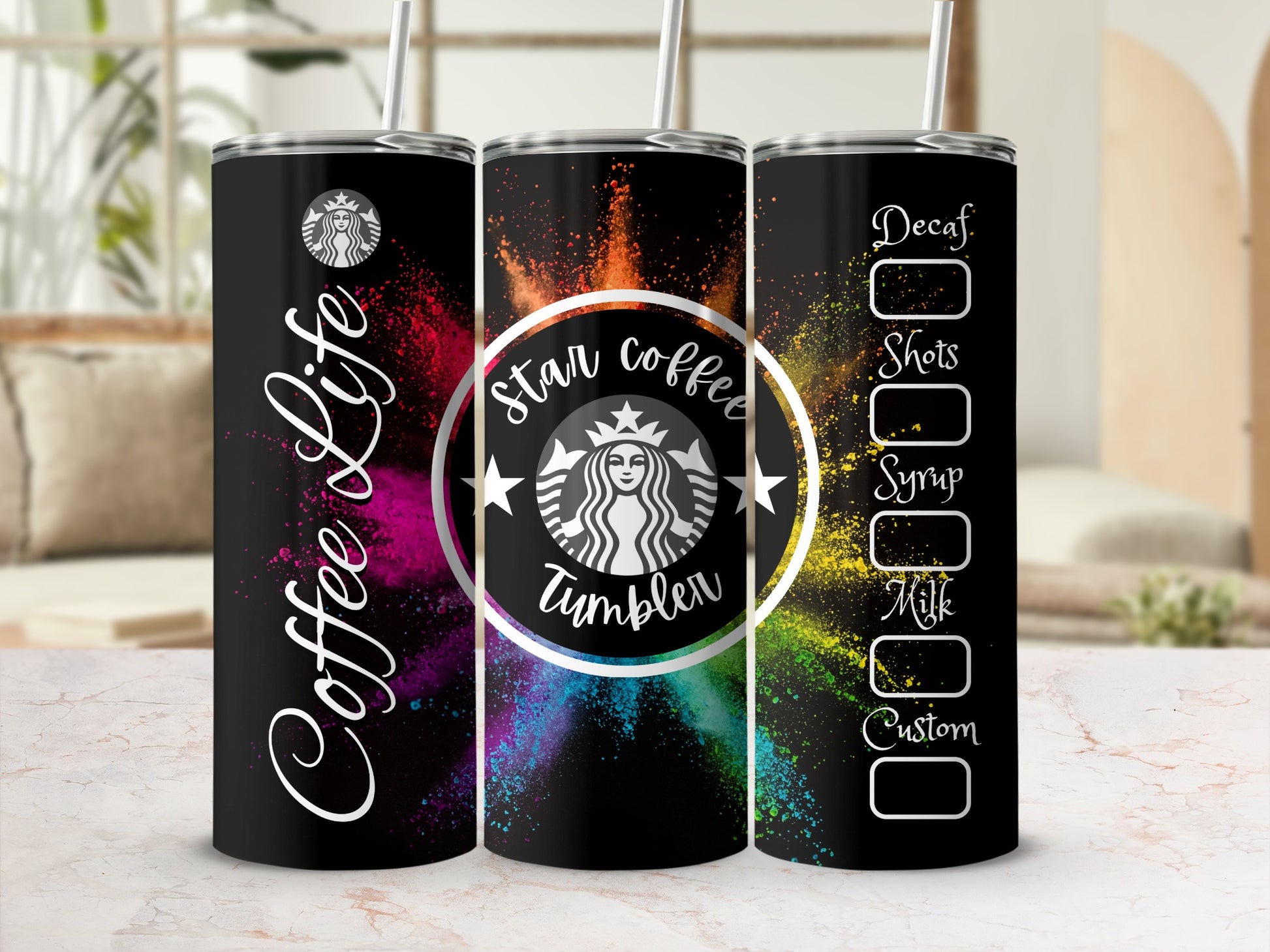 Coffee Life Star Coffee Tumbler Customizable Tumblers
