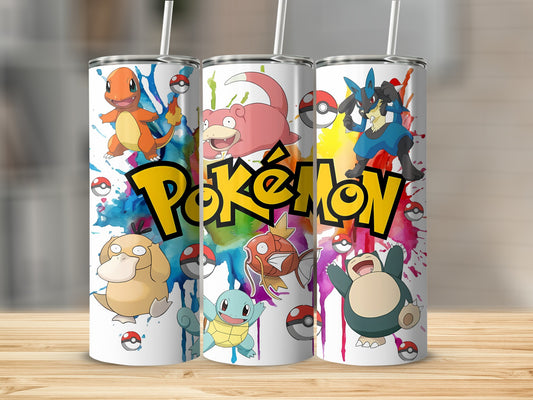 Pokémon Cartoon Characters Colorful Tumbler product type