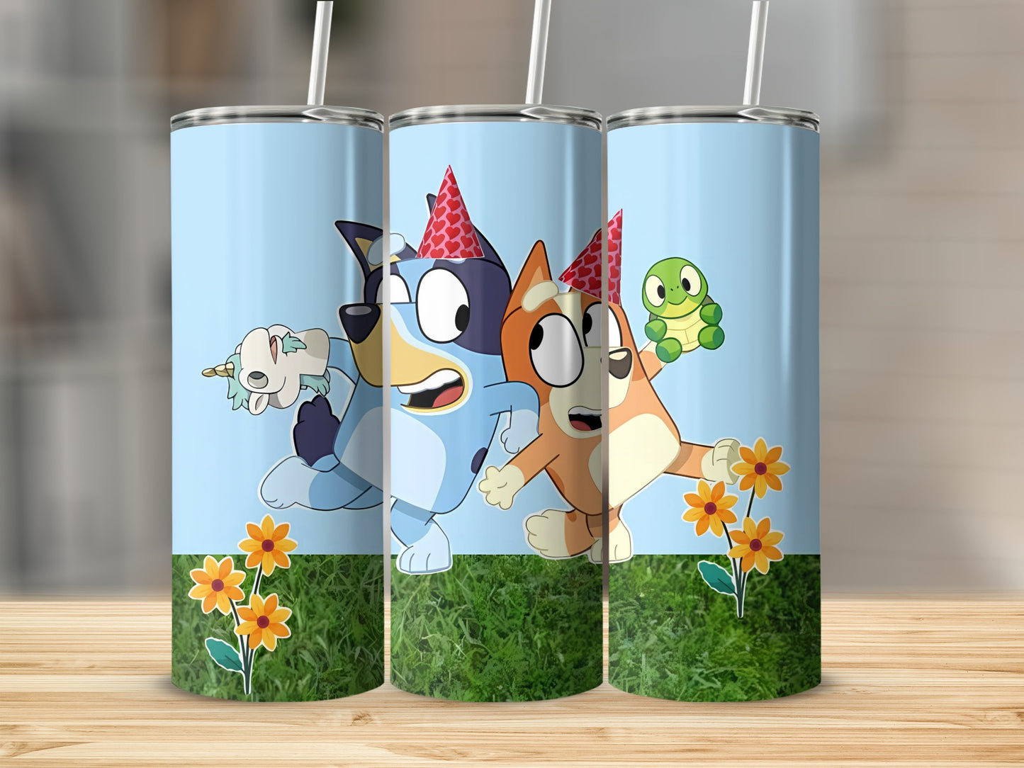 Cute Cartoon Characters Party Theme Insulated Tumbler