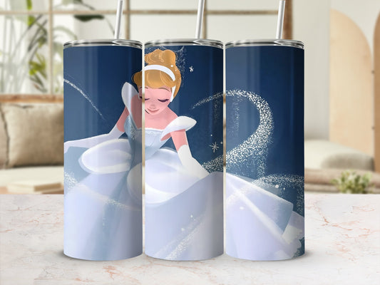Enchanting Cinderella Design Stainless Steel Tumbler