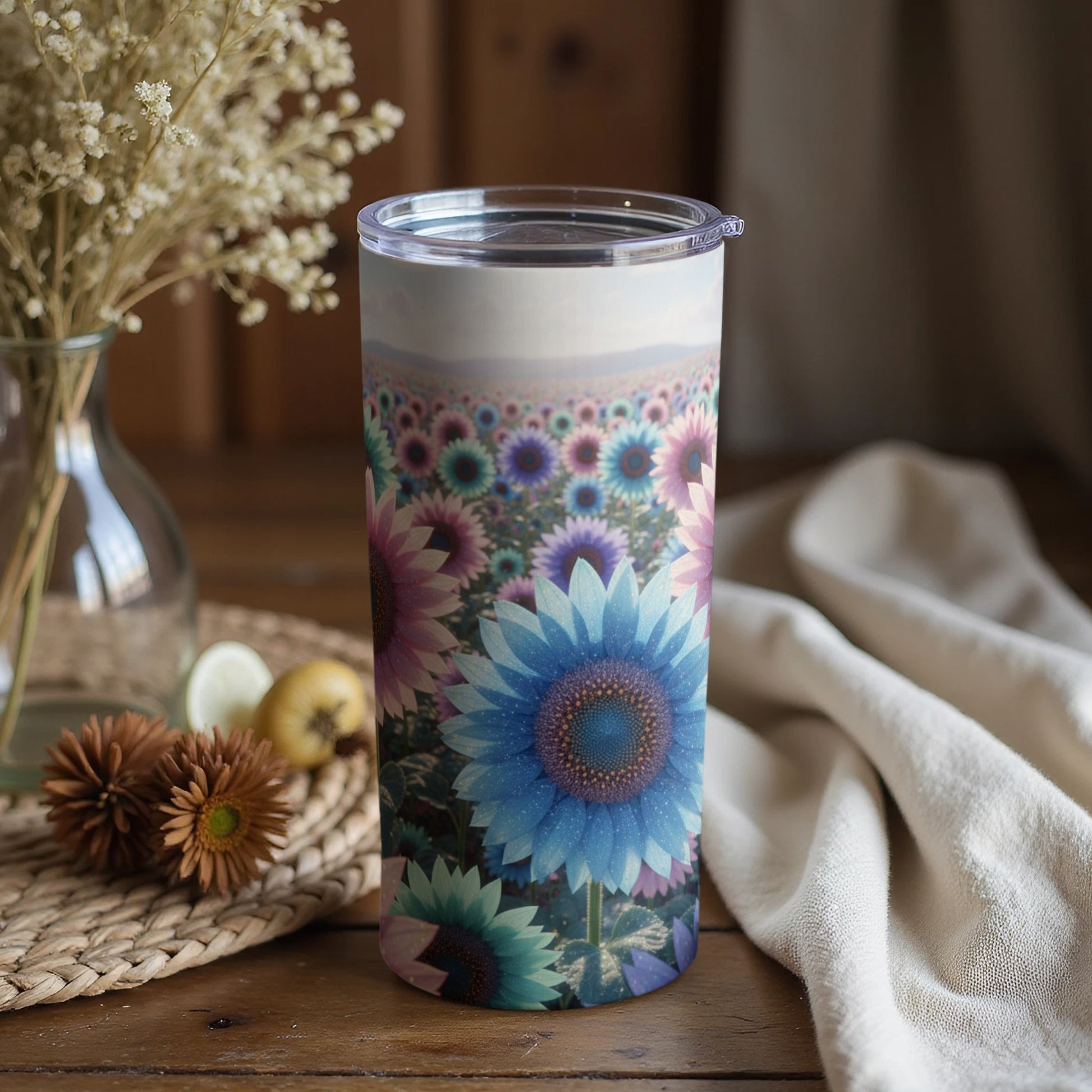 Sunflower Garden Patterned Insulated Tumbler
