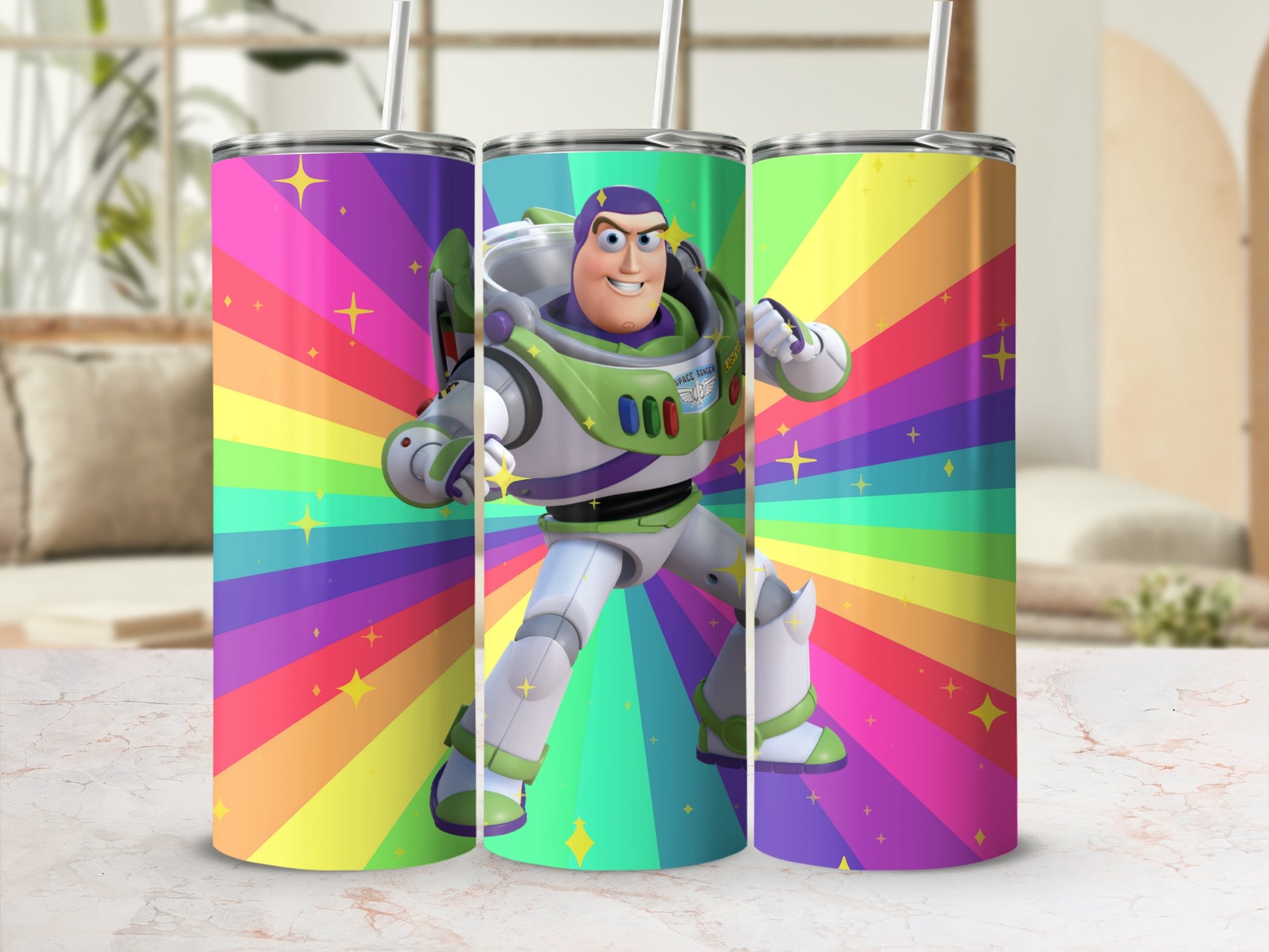 Rainbow Space Hero Character Themed Beverage Tumbler