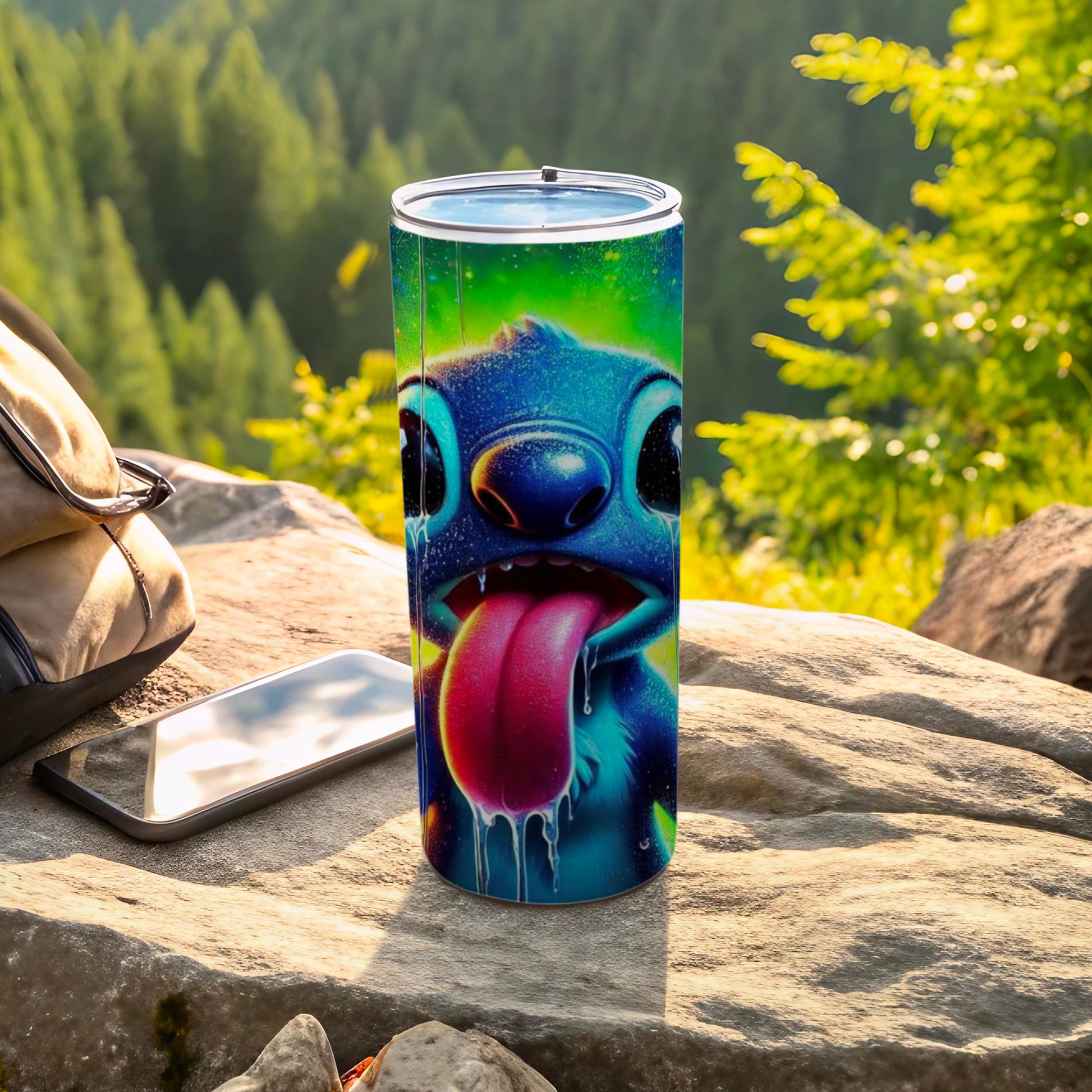 Colorful Animated Character Art Travel Tumbler