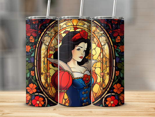 Stained Glass Art Princess Design Tumbler product