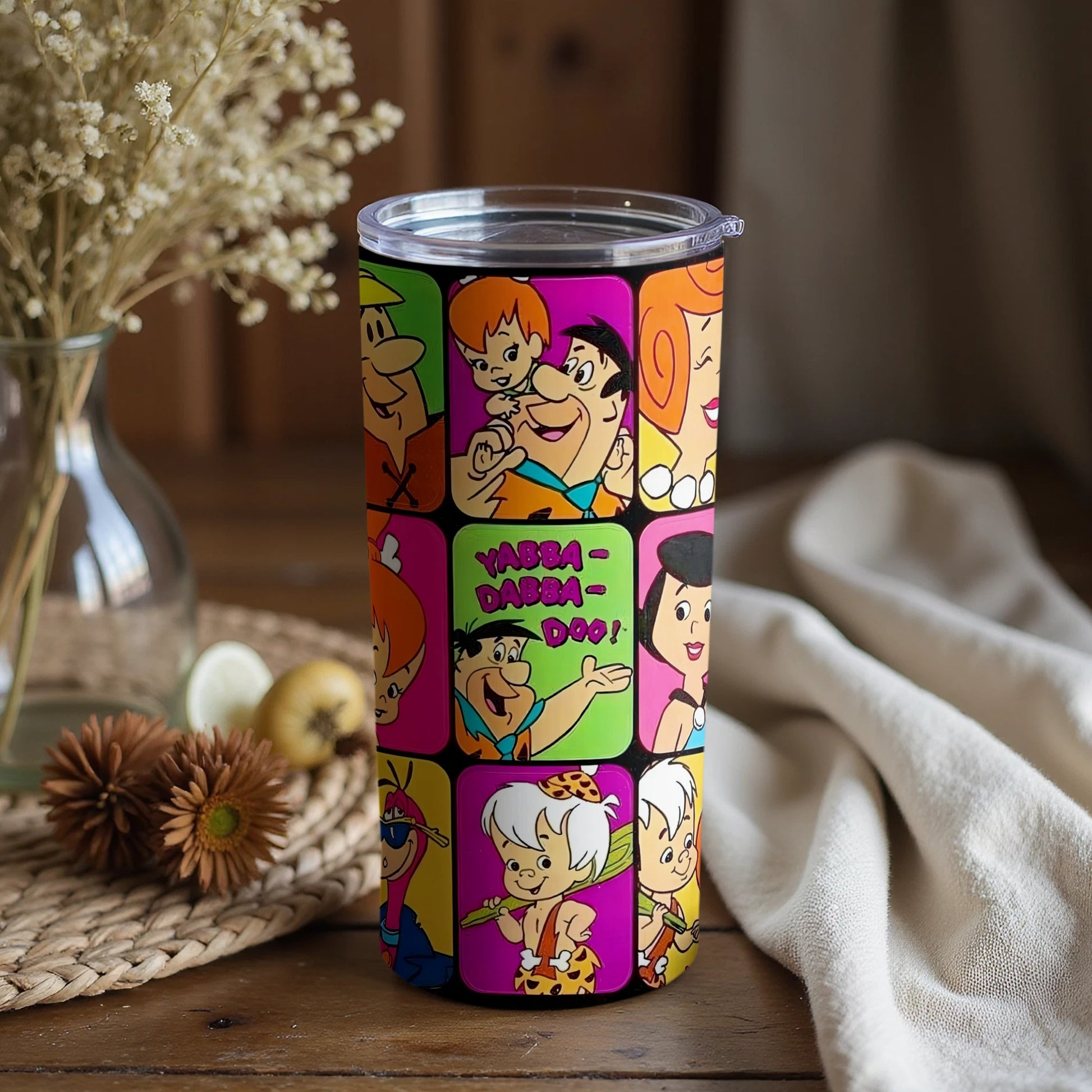 Retro Cartoon Characters Tumbler Travel Mug