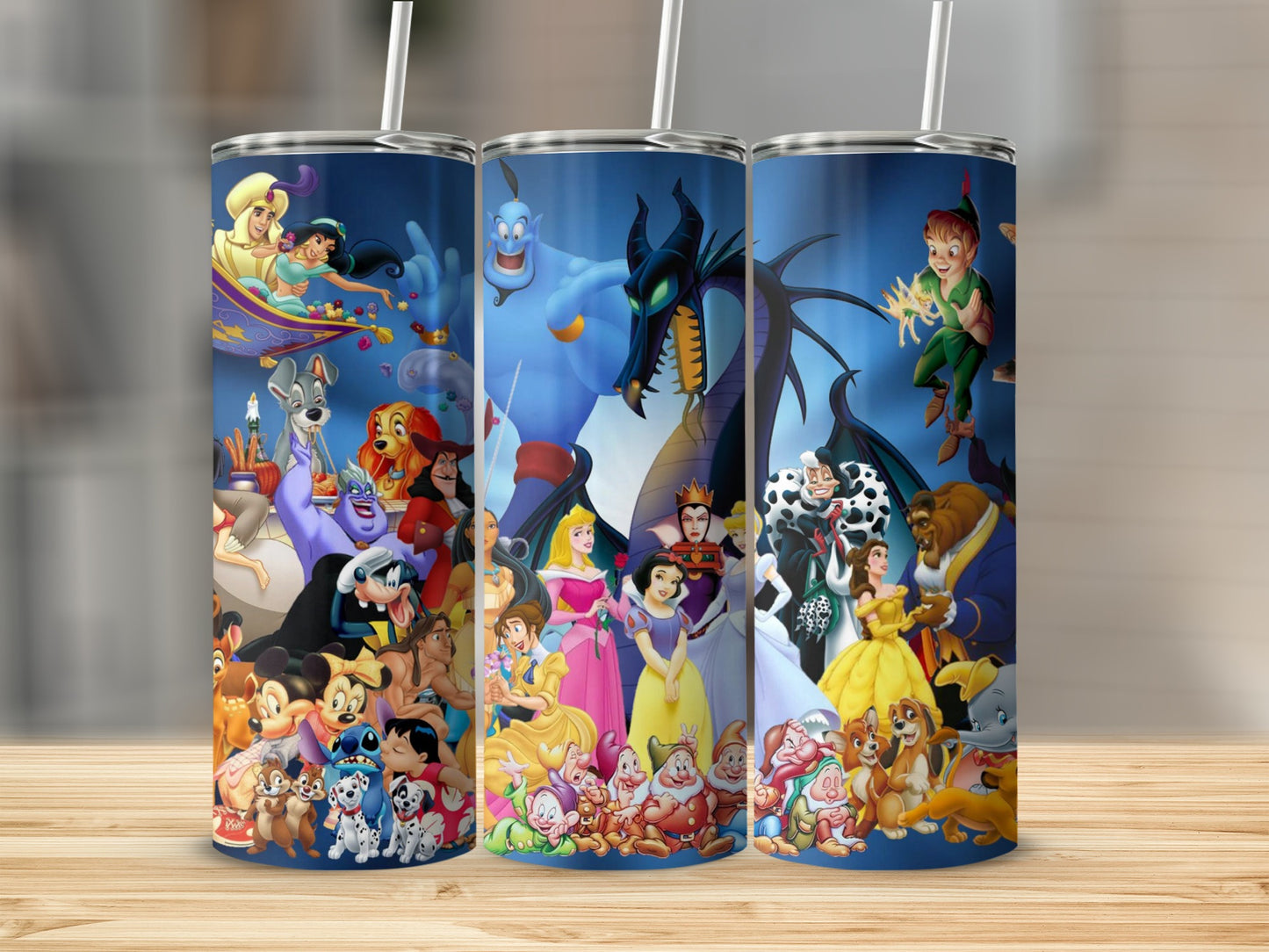 Disney Characters Themed Tumbler for Kids and Adults