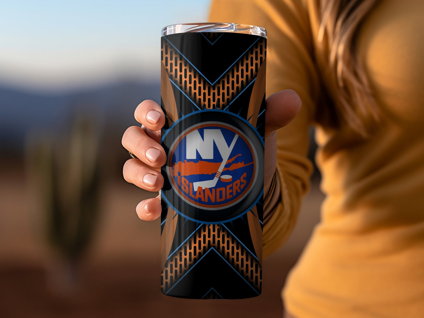 New York Islanders Hockey Team Logo with X Design Tumblers