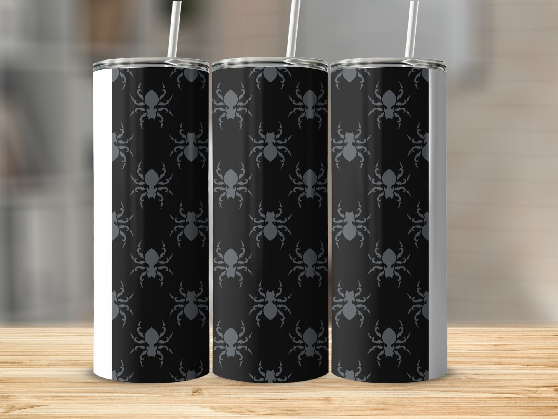 Spooky Black Grey Spider Repeating Pattern product type