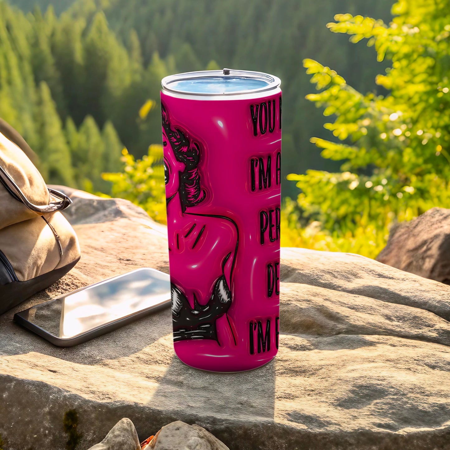Pink Perfect Disaster Woman Graphic Tumbler product type