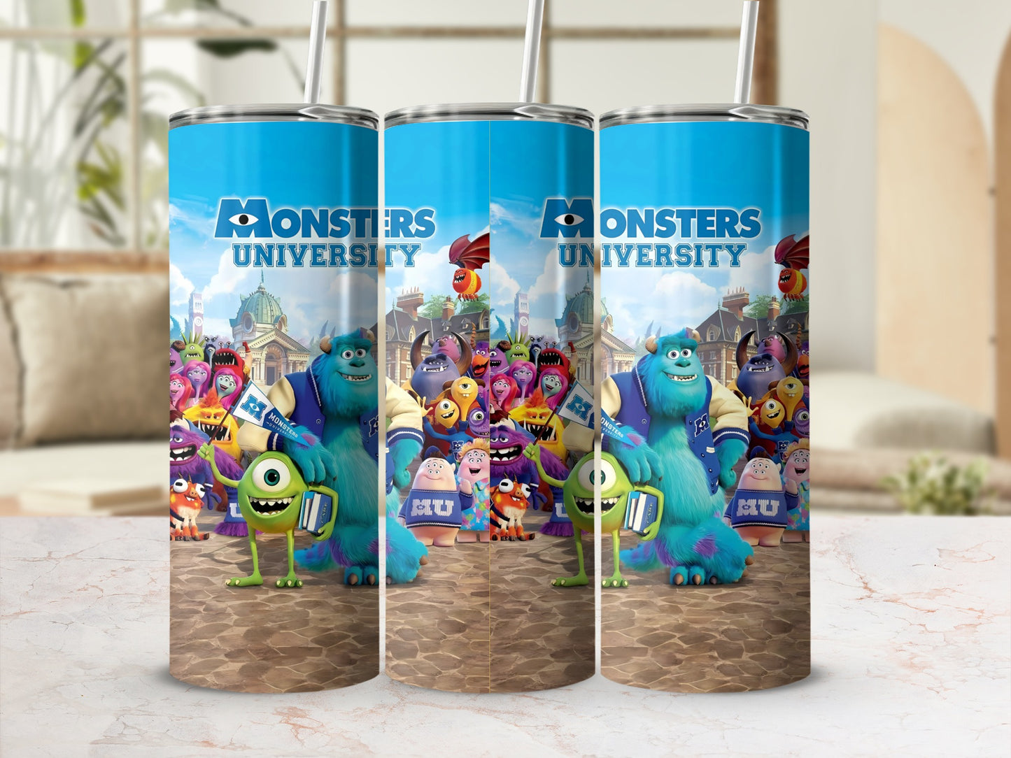 Monsters University Characters Tumbler Travel Cup