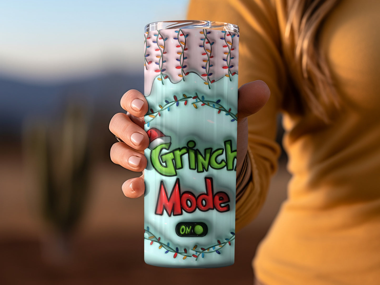 Grinch Mode On Festive Design Tumbler for Holiday Cheers
