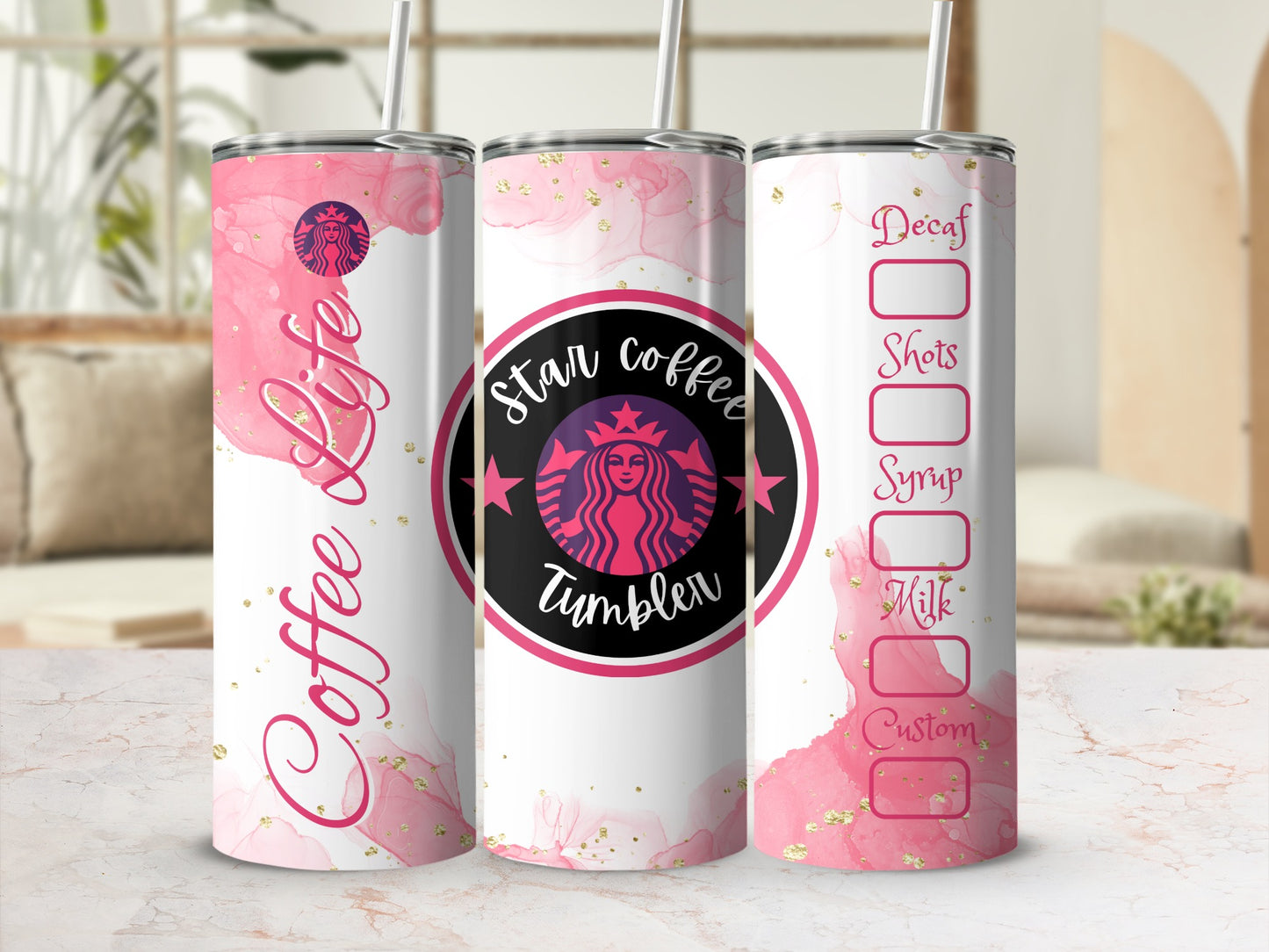 Stylish Coffee Life Star Coffee Tumbler for Coffee Lovers