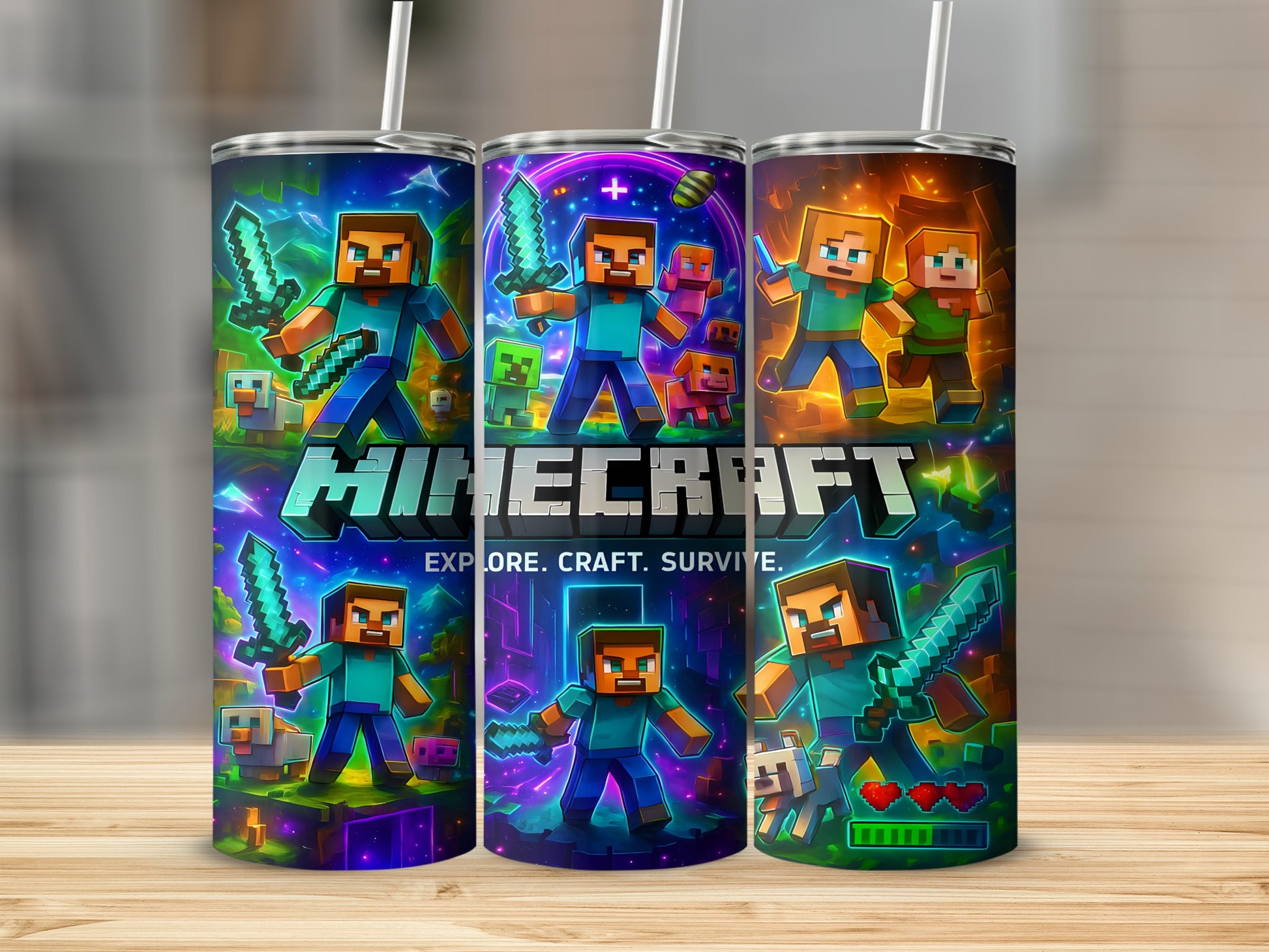 Vibrant Minecraft Explore. Craft. Survive. tumbler