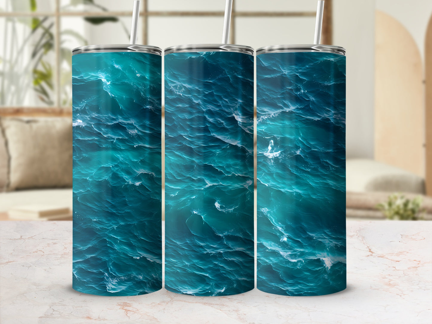 Vibrant Ocean Waves Tumbler Drink Vessel product type