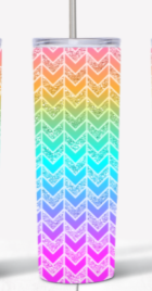 Bright Geometric Glitter tumbler