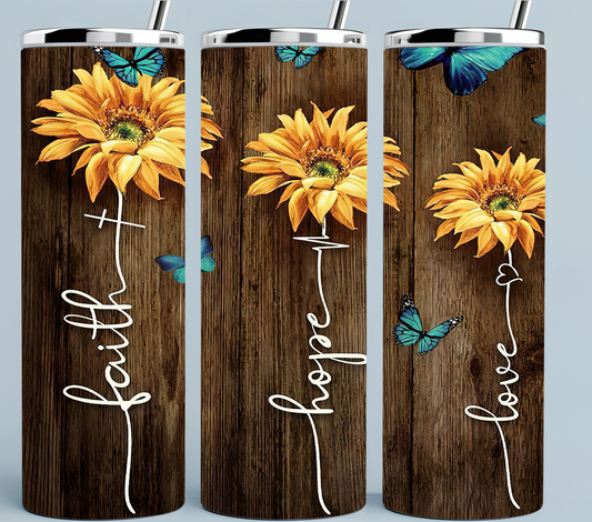 Faith Hope Love Tumbler