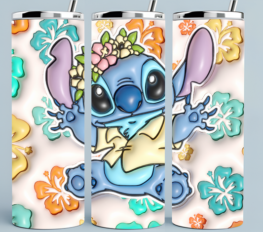 Stitch 3D Inflated tumbler