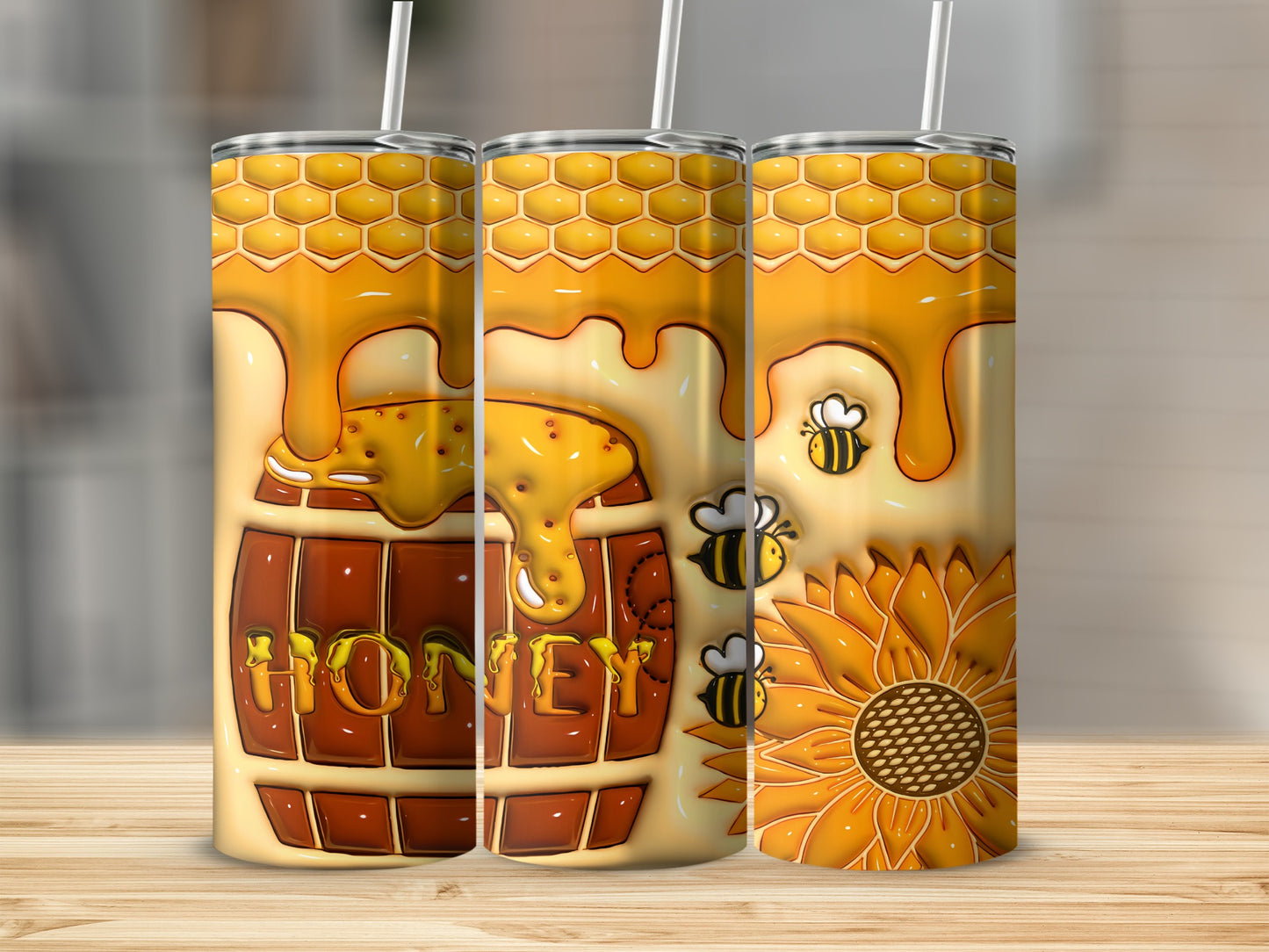 Honey Bee Themed Insulated Tumbler Cup Product