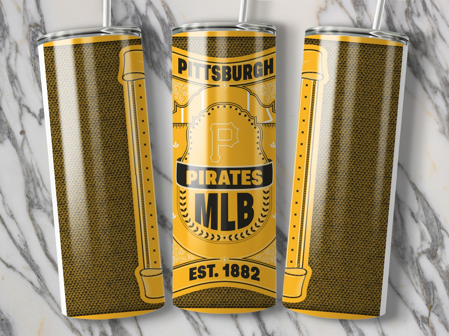 Pittsburgh Pirates MLB Established 1882 Design Tumbler