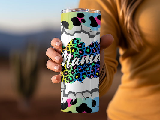 Colorful Leopard Print Mama Design Tumbler Product