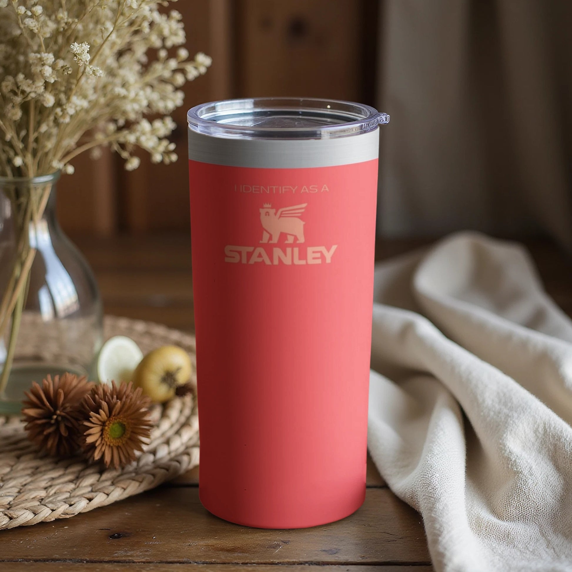 I Identify as a Stanley Travel Tumbler Cup with Lid