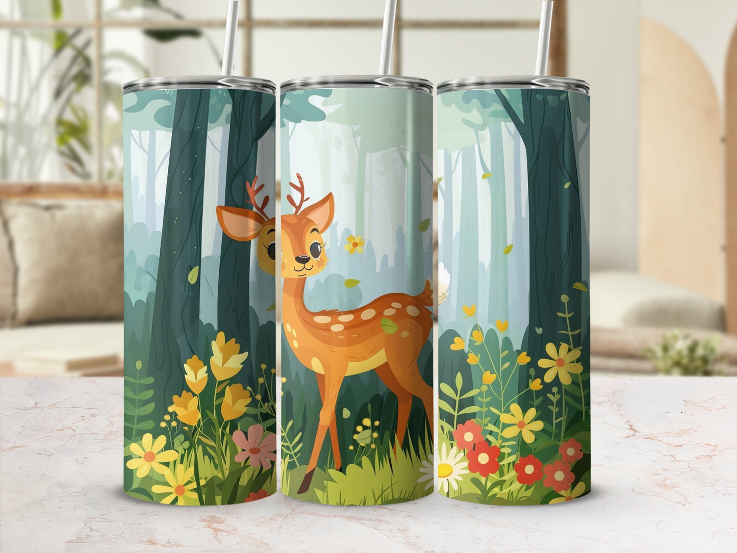 Cute Deer Forest Flowers Greenery Tumbler product type
Deer
Fawn
Forest
Woodland
Nature
Floral
Flowers
Cartoon
Cute Animal
Tumbler
Drinkware
Beverage
Wildlife
Greenery
Blossom
Leafy
Whimsical
Kids Tumbler
Outdoors
Enchanted Forest