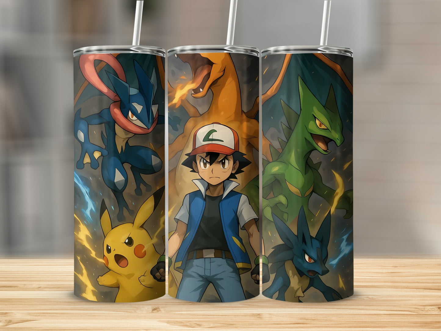 Pokemon Anime Character Design Tumbler Flask